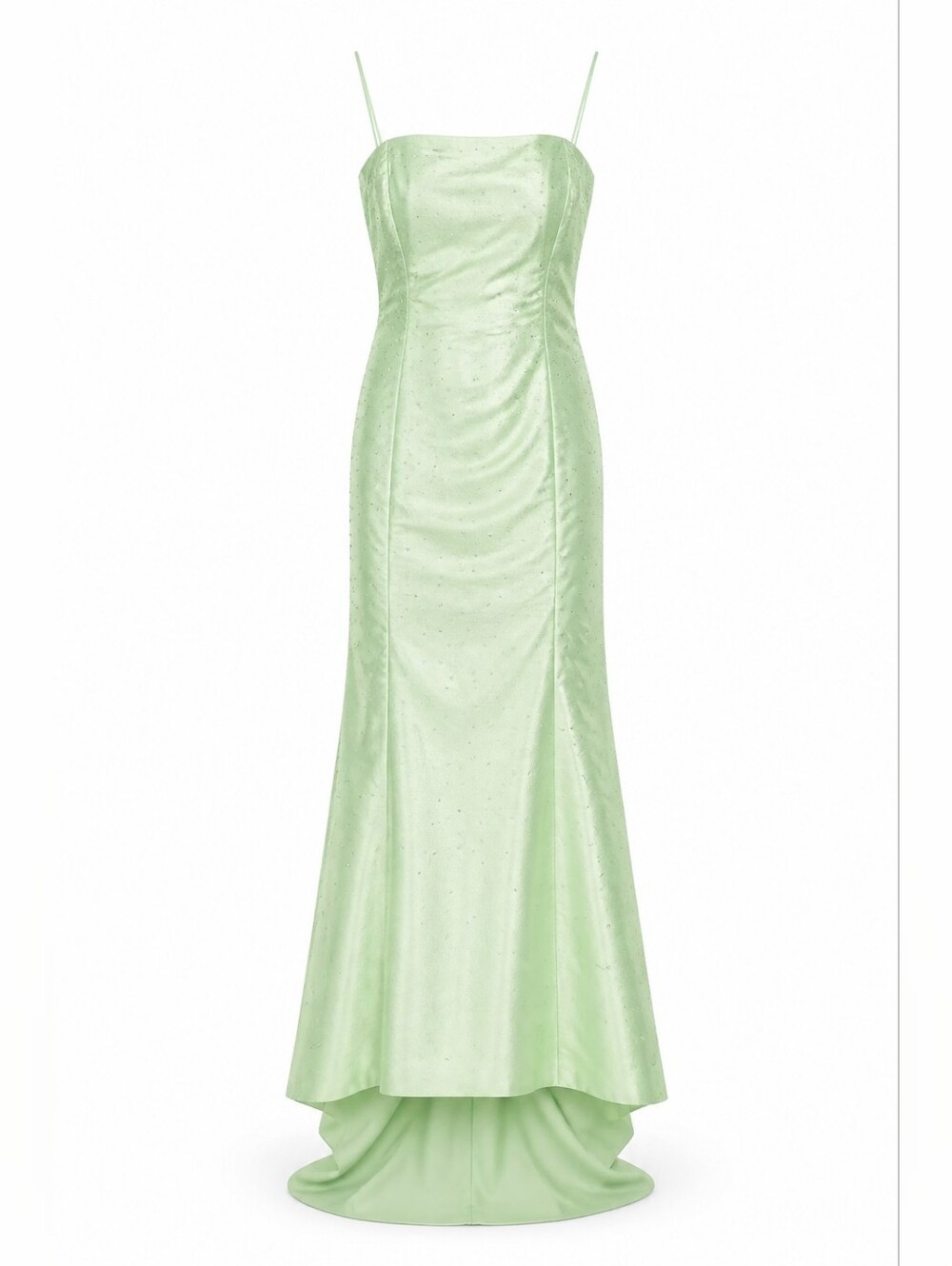 Vintage Y2K Mint Green Forever Yours Prom Gown Dress with Train Size 3 4012